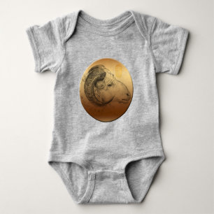 Geboren in Ram Chinese Year Zodiac Baby Bodysuit Baby Strampler