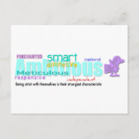 Geboren in Roster-Jahr Persönlichkeit Postkarte 2