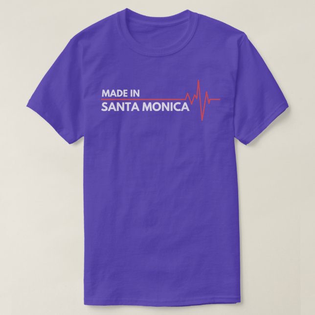 Geboren in Santa Monica California USA Cali Birth  T-Shirt (Design vorne)