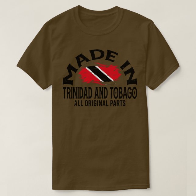 Geboren in Trinida und Tobago T-Shirt (Design vorne)