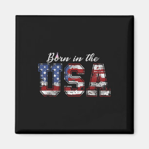 Geboren in US-Shirt Flag 4. Juli Geburtstag Magnet