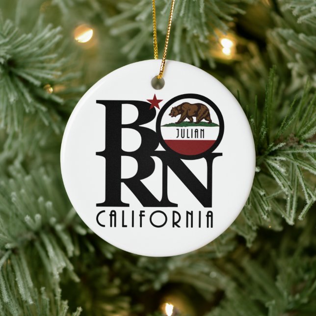GEBOREN Julian California Keramik Ornament (Baum)