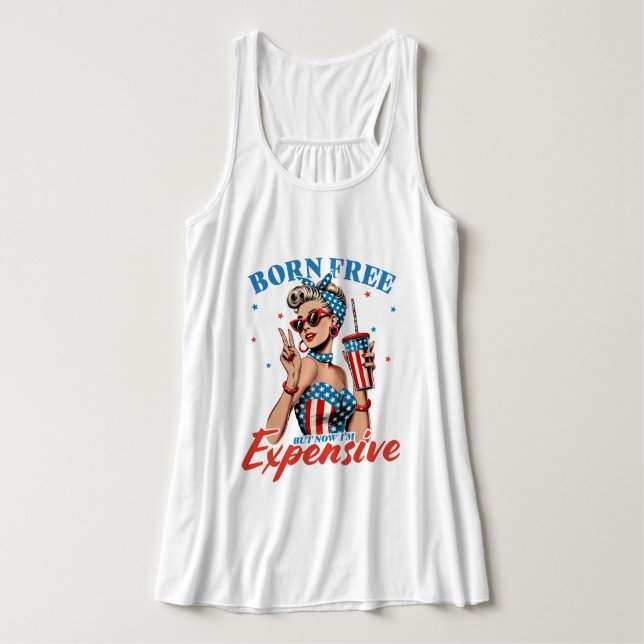 Geboren kostenlos, aber ich bin teuer tank top (Design Vorderseite)