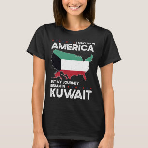 Geboren Kuwaiti Kuwait Amerikanisch Staatsbürgersc T-Shirt