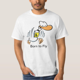 Geboren, Luftfahrt-Cartoon-Shirt zu fliegen T-Shirt