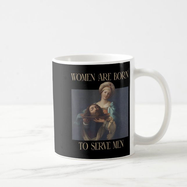Geboren, Männer zu bedienen Funny Boss Girl Motivi Kaffeetasse (Rechts)