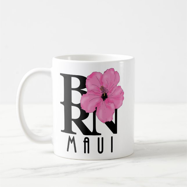GEBOREN Maui Pink 11oz Kaffeetasse (Links)