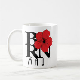 GEBOREN Maui Roter Hibiskus 11oz Kaffeetasse
