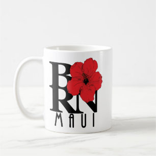 GEBOREN Maui Roter Hibiskus 11oz Kaffeetasse