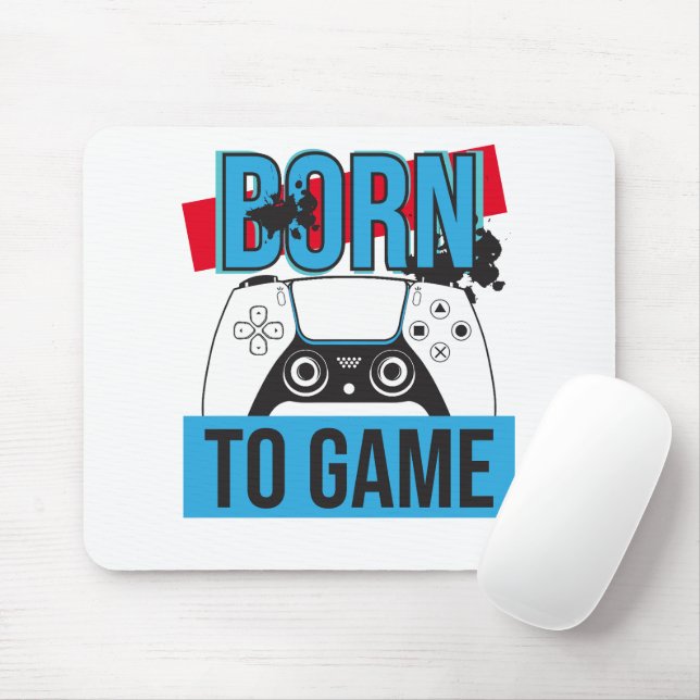 GEBOREN MIT MEINEM KONSOLE SPIELEN MOUSEPAD (Mit Mouse)