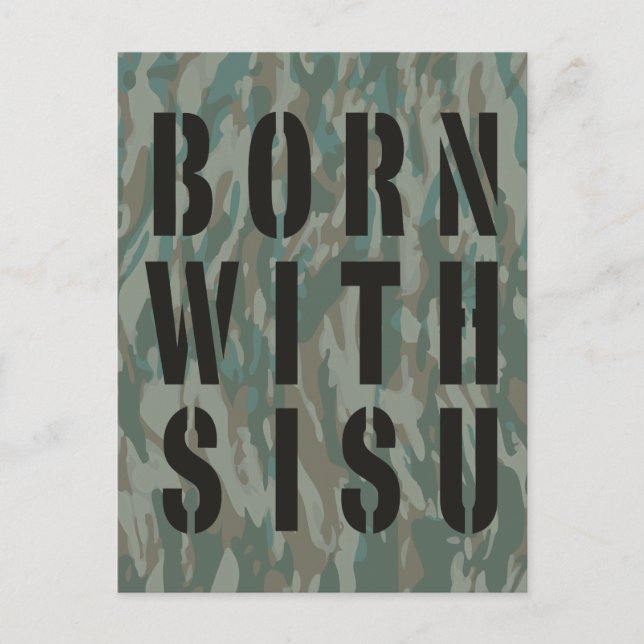 Geboren mit SISU 2 Postkarte (Vorderseite)