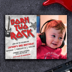 Geboren mit Zwei Felsen mit Foto Landschaft Einladung