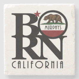 GEBOREN Murphys California Steinuntersetzer