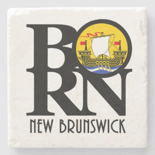 GEBOREN New Brunswick Steinuntersetzer