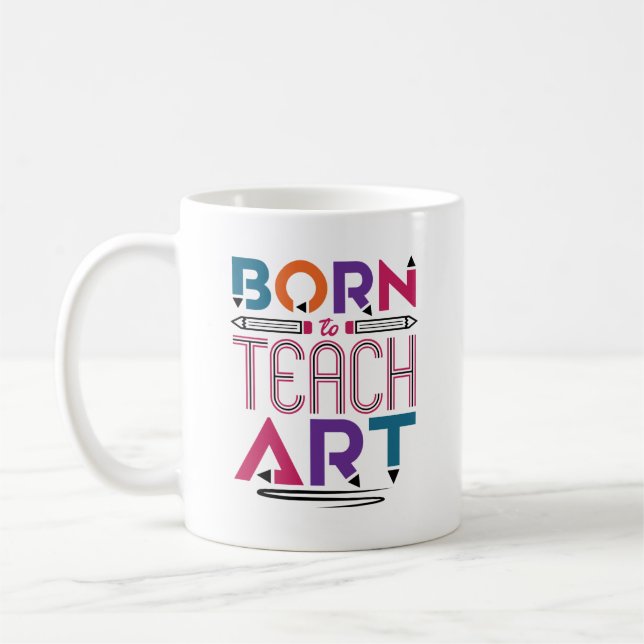 Geboren, Niedliche Kunstlehrer zu unterrichten Kaffeetasse (Links)