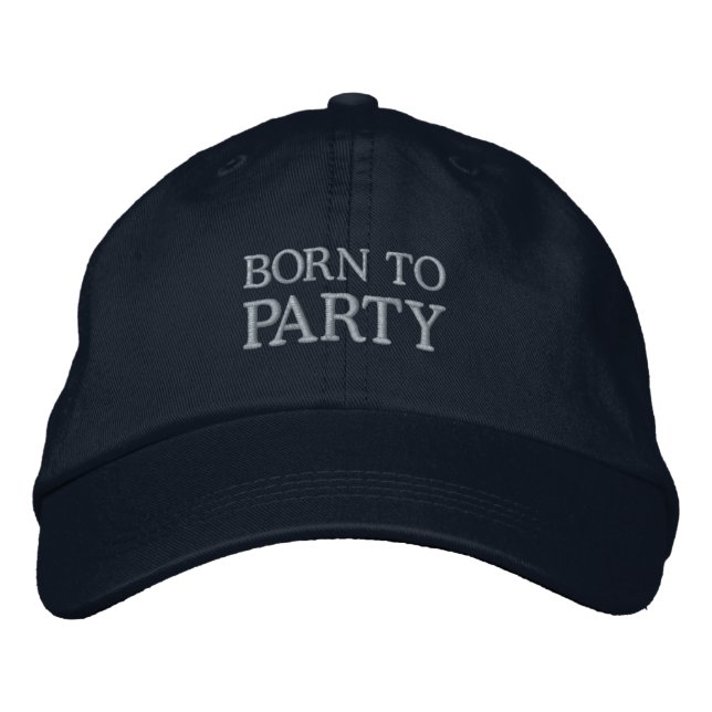 GEBOREN-PARTY-Kappe (neutral) Bestickte Baseballkappe (Vorderseite)