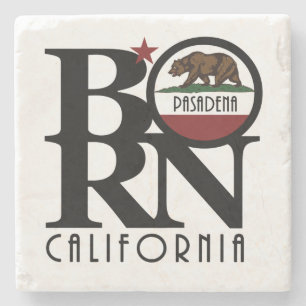 GEBOREN Pasadena California Steinuntersetzer