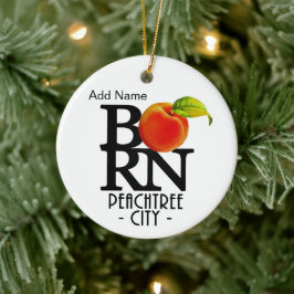 GEBOREN Peachtree City Georgia Keramik Ornament