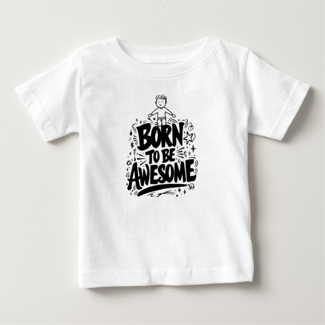 Geboren Phantastisches Hemd Baby T-shirt (Vorderseite)