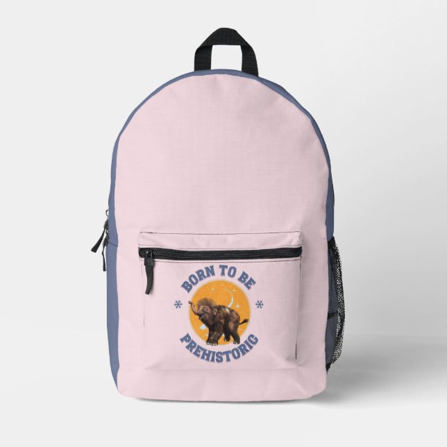 Geboren, prähistorisches Wollmammut zu sein Bedruckter Rucksack (Vorderseite)