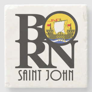 GEBOREN Saint John New Brunswick Steinuntersetzer