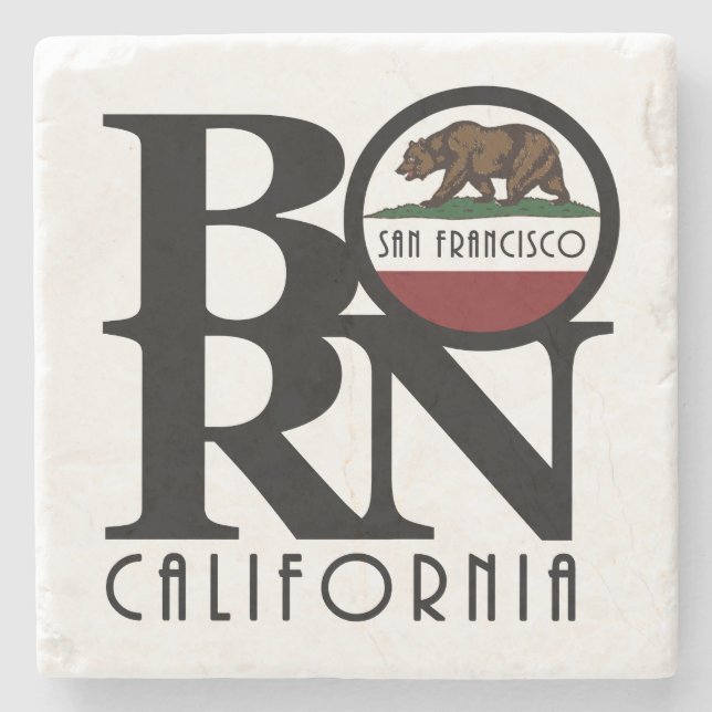 GEBOREN San Francisco Steinuntersetzer (Vorderseite)