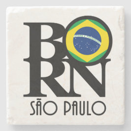GEBOREN Sao Paulo Brasilien Steinuntersetzer