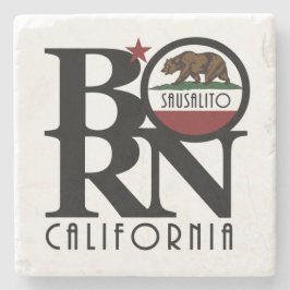 GEBOREN Sausalito California Steinuntersetzer