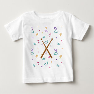 geboren Schlagzeuger zu sein Baby T-shirt