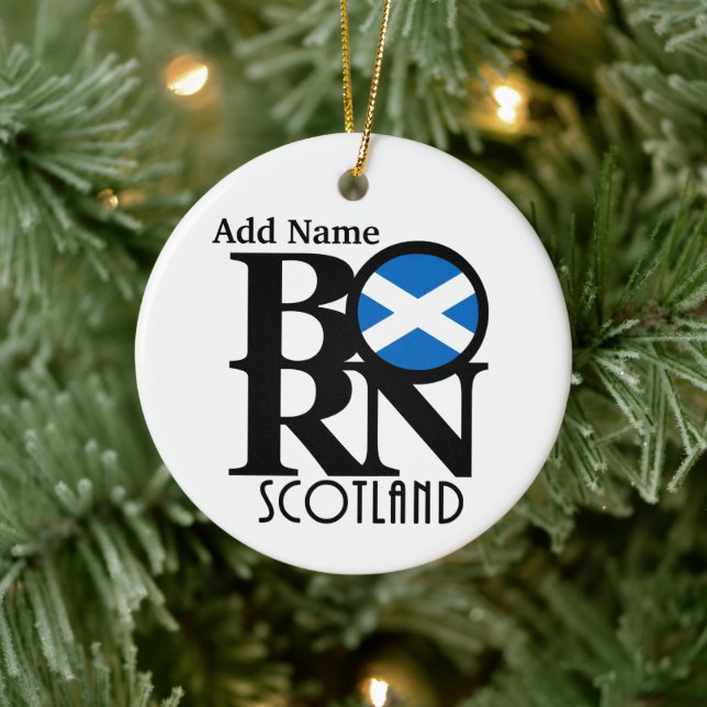 GEBOREN Schottland Anpassbare Ornamente (Baum)