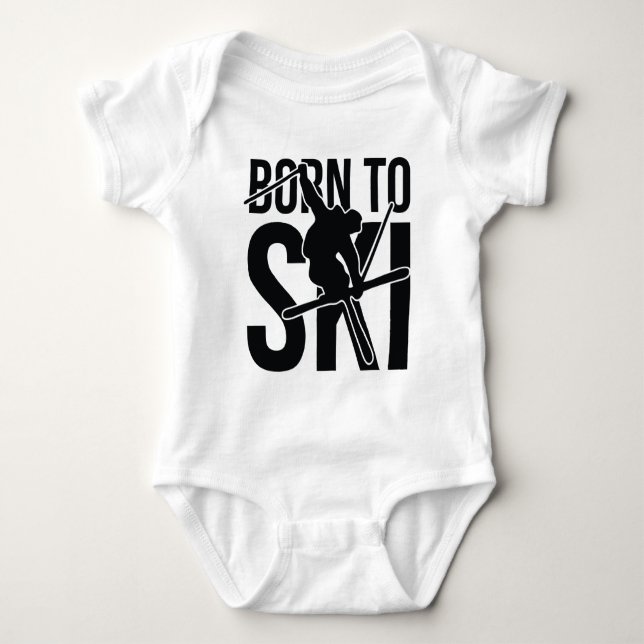 GEBOREN, SKI ZU FAHREN 04 FREESTYLE.png Baby Strampler (Vorderseite)