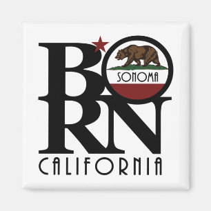GEBOREN Sonoma California Magnet