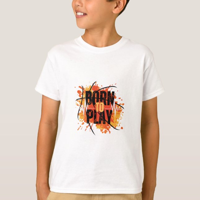 Geboren T - Shirt für Jungen spielen (Vorderseite)
