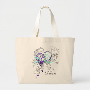 Geboren, Taschen-Tasche zu tanzen Jumbo Stoffbeutel