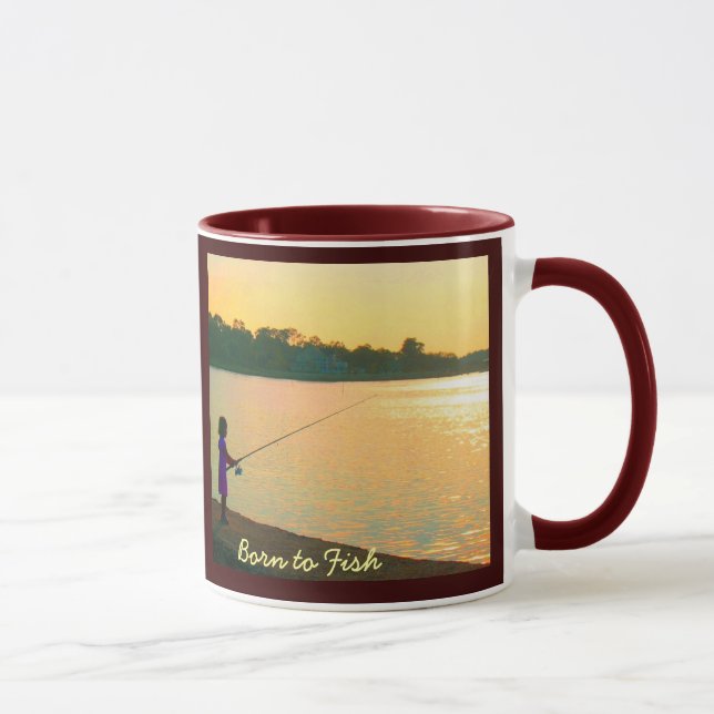 Geboren, Tasse zu fischen - Wecker (Rechts)