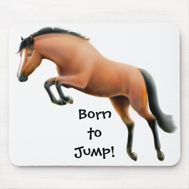 Geboren, Thoroughbred-Pferd Mousepad zu springen (Vorne)