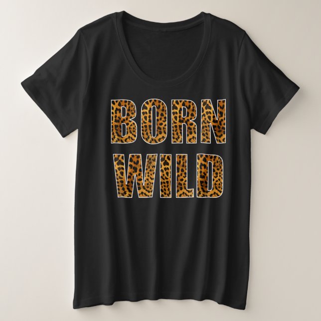 Geboren | Tierliebhaberin Große Größe T-Shirt (Design vorne)