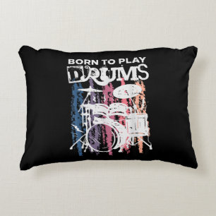 Geboren, Trommeln zu spielen, Rock Music Band Drum Dekokissen