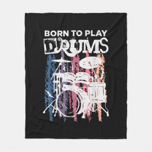 Geboren, Trommeln zu spielen, Rock Music Band Drum Fleecedecke