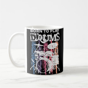 Geboren, Trommeln zu spielen, Rock Music Band Drum Kaffeetasse