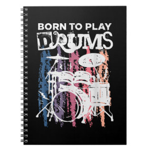 Geboren, Trommeln zu spielen, Rock Music Band Drum Notizblock