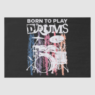 Geboren, Trommeln zu spielen, Rock Music Band Drum Seidenpapier