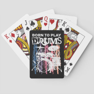 Geboren, Trommeln zu spielen, Rock Music Band Drum Spielkarten