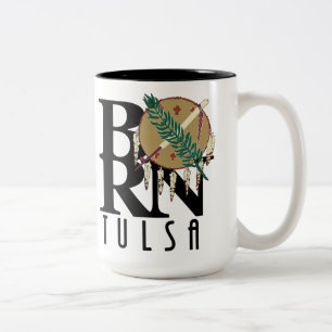 GEBOREN Tulsa Oklahoma 15oz Zweifarbige Tasse