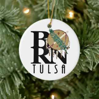 GEBOREN Tulsa Oklahoma Keramik Ornament