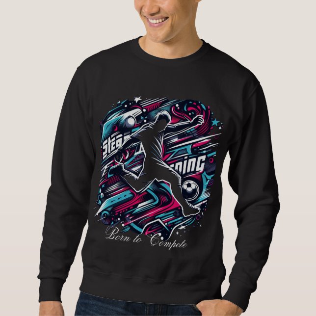 Geboren, um den sportlichen T - Shirt zu konkurrie (Vorderseite)