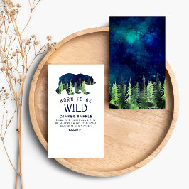 Geboren, um ein wildes Baby-Dusche-Windeln-Raffle  Begleitkarte
