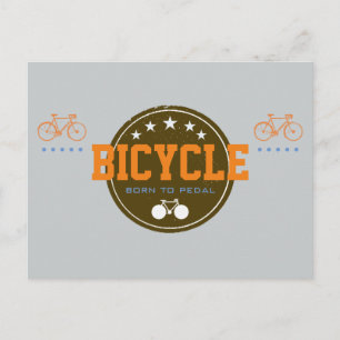 geboren, um Fahrrad zu fahren - Fahrrad-Thema Postkarte