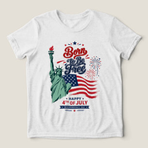 Geboren um frei zu sein - 4. Juli Unabhängigkeitst Tri-Blend Shirt