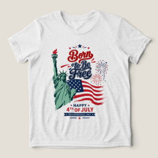 Geboren um frei zu sein - 4. Juli Unabhängigkeitst Tri-Blend Shirt
